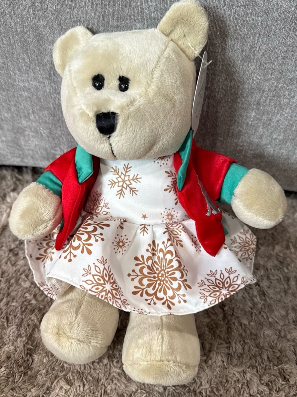Starbucks Bearista Bear 2017 Holiday Christmas Snowflake Dress 130th Ed NWT